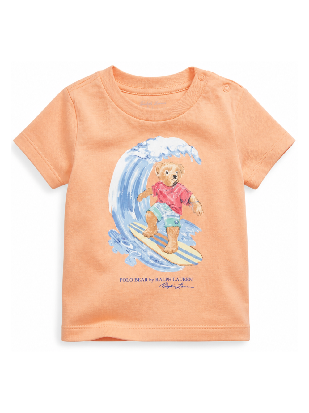 T-shirt per neonati Polo Ralph Lauren Kids arancione con motivo Polo bear 320B13589 001 Ralph Lauren kids 