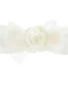 Fascia per neonata Monnalisa bianca con decorazione a fiori 73F007 6207 0001 MONNALISA 