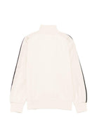 Felpa per bambino Palm Angels Kids bianco crema con dettagli a righe laterali PBBD002S26FAB001 092 PALM ANGELS KIDS 