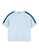 Set t-shirt e shorts per neonato Karl Lagerfeld Kids azzurro e grigio con dettaglio logo Z31069 77X KARL LAGERFELD KIDS 