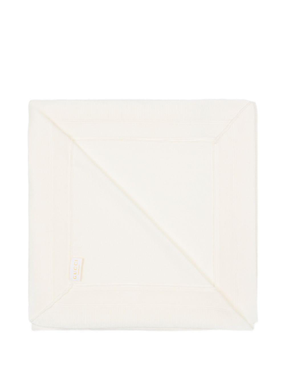 Coperta per neonati Gucci Kids ècru con dettaglio logo 8543053K111 9100 GUCCI KIDS 