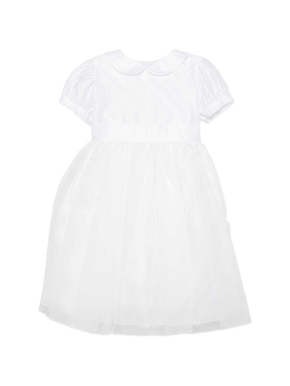 Abito per bambina Mariella Ferrari bianco con inserti in tulle ATI9 074 MARIELLA FERRARI 