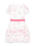 Abito per bambina Monnalisa rosa con stampa farfalla 71E908 5620 0190 MONNALISA 