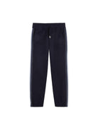 Pantaloni sportivi per bambino Lanvin Enfant blu navy con righe laterali N30372 855 LANVIN KIDS 