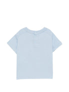 T-shirt per neonato Emporio Armani Kids azzurra con taschino sul petto EB001083 AF21820 U9360 EMPORIO ARMANI KIDS 