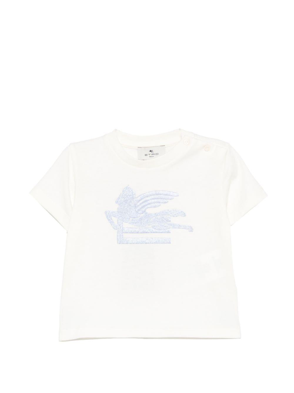 T-shirt per neonato Etro Kids bianca con motivo Equestrian Knight GZ8301 Z3672 102 ETRO KIDS 