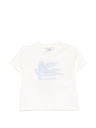 T-shirt per neonato Etro Kids bianca con motivo Equestrian Knight GZ8301 Z3672 102 ETRO KIDS 