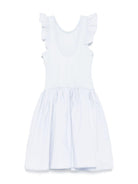 Abito Cloudia per bambina Molo azzurro con ruches 2S25E108 5467 MOLO 