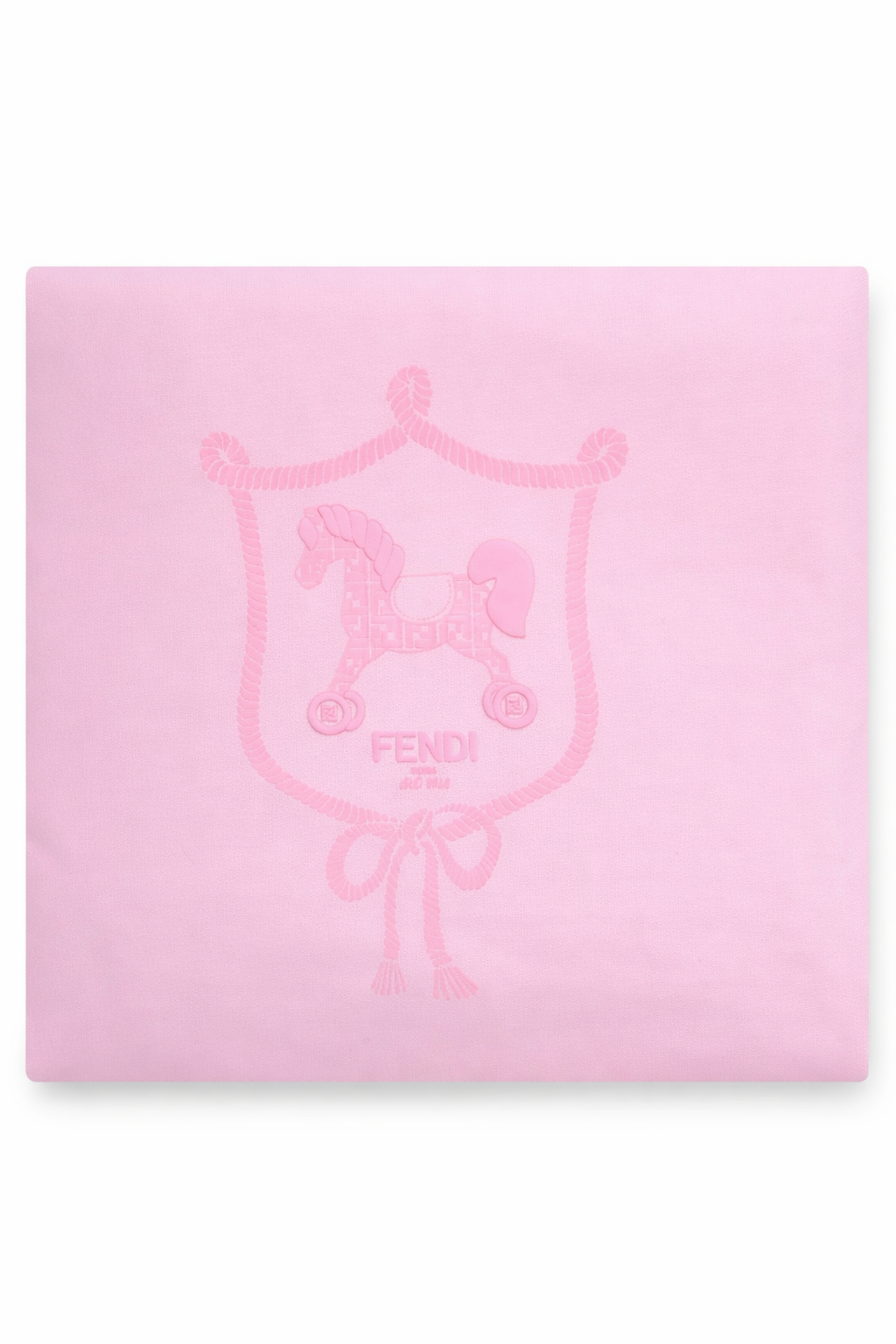 Copertina per neonata Fendi Kids rosa con stampa cavallino Fendi BUJ328 8RA F0C11 FENDI KIDS 