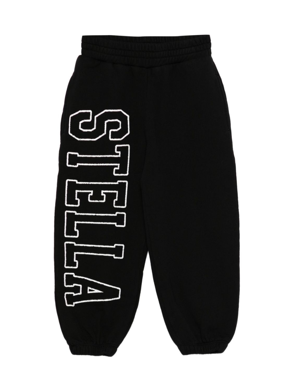 Pantaloni sportivi per bambina Stella McCartney Kids nero con stampa logo sulla gamba TX6C50 Z0453 961 STELLA McCARTNEY KIDS 