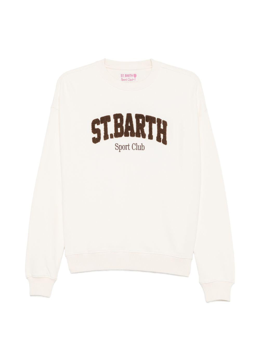 Felpa da donna MC2 Saint Barth bianca con patch del logo STD0001 00798L MC2 ST. BARTH 