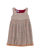 Abito per bambina Mi Mi Sol marrone con motivo a quadri MFAB736TS1051 BRW MIMISOL 