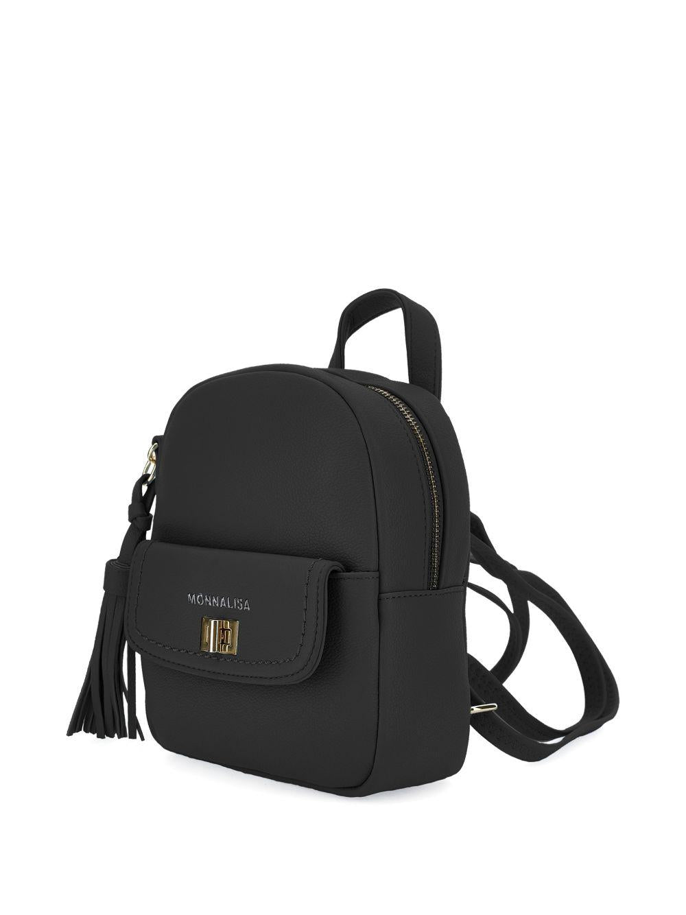 Zaino per bambina Monnalisa nero con dettaglio logo 19G027 7764 0050 MONNALISA KIDS 