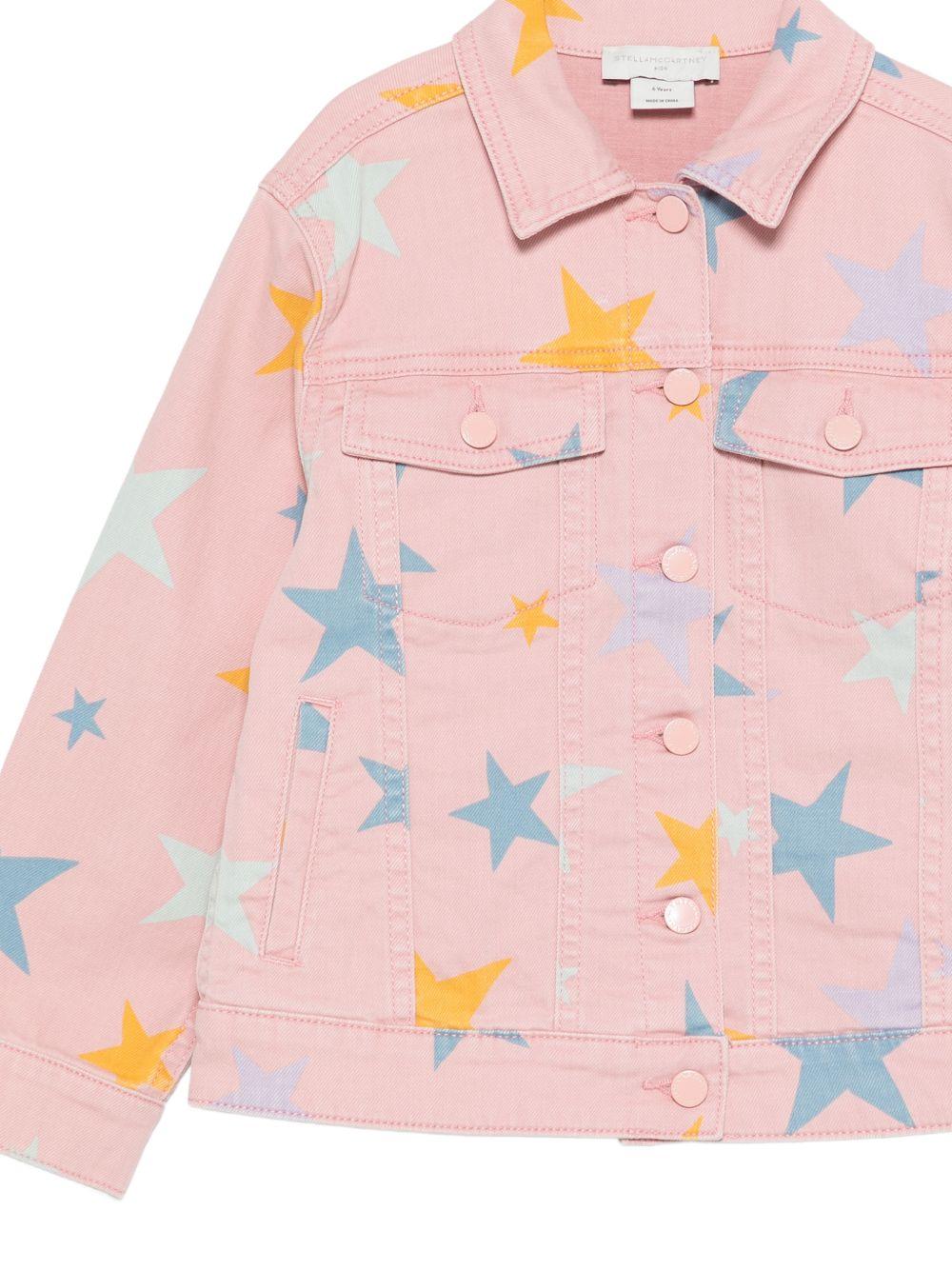 Giacca per bambina Stella McCartney Kids rosa con stampa stelle TY2A37 Z2572 507MC STELLA McCARTNEY KIDS 