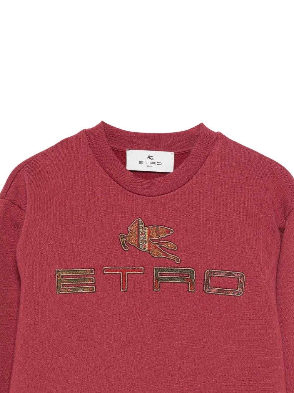 Felpa per bambino ETRO KIDS rossa con logo ricamato GX4P20 Z3333 416 ETRO KIDS 