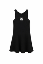Abito per bambina DKNY Kids nero con logo sul davanti D62601 09B DKNY KIDS 
