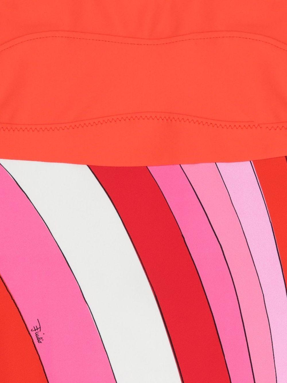 Costume intero per bambina Emilio Pucci Junior multicolore con stampa grafica PYCA59 Z0559 407AR EMILIO PUCCI KIDS 