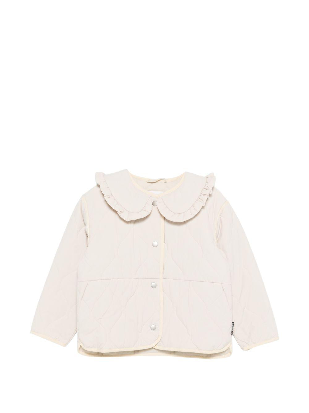 Piumino Hailley per bambina Molo beige con ruches 5S26M603 5645 MOLO KIDS 