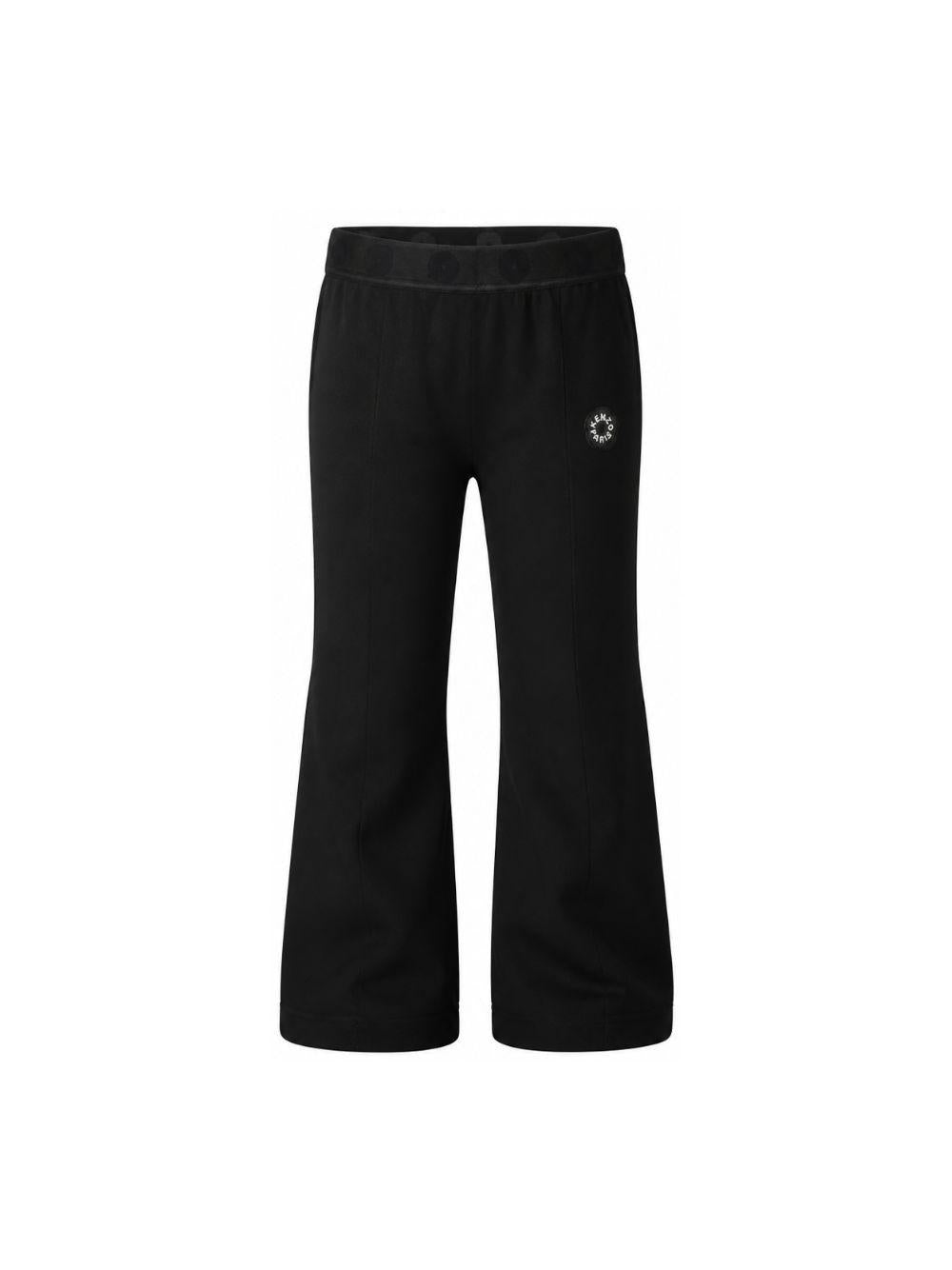 Pantaloni svasati per bambina Kenzo Kids neri con applicazione Boke Flower K62187 09B KENZO KIDS 