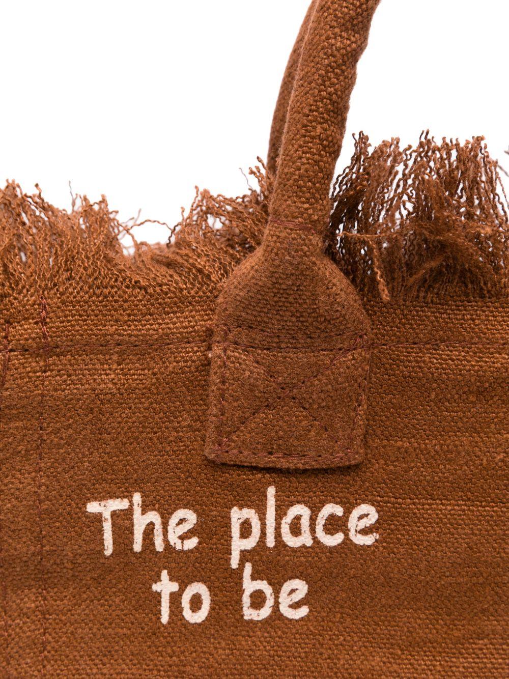 Borsa Colette MC2 Saint Barth marrone con logo sul davanti COL0018 00396L MC2 ST. BARTH KIDS 