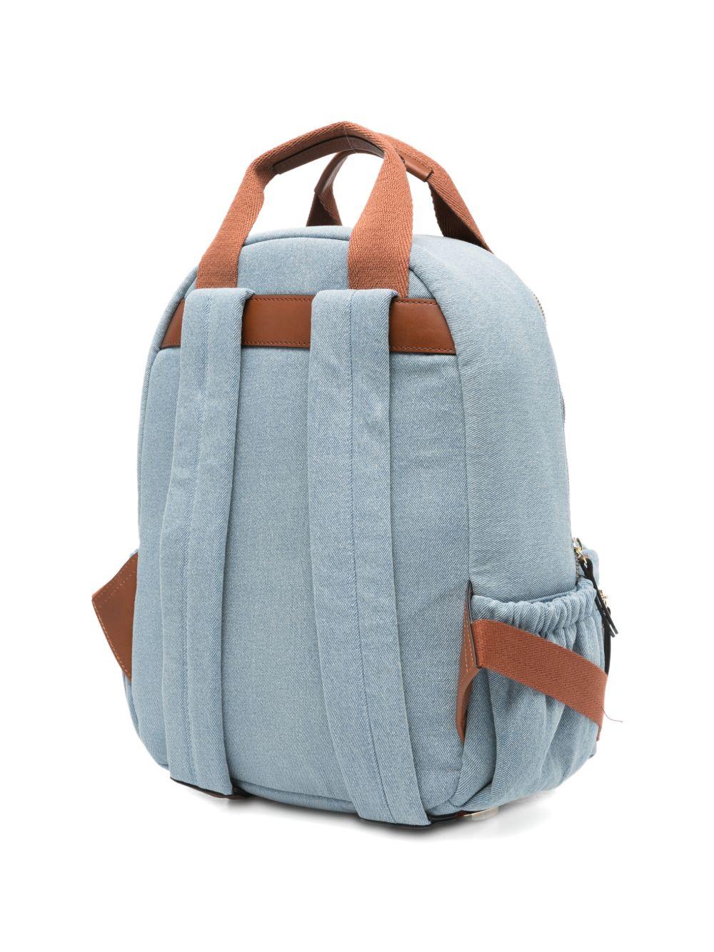 Zaino per bambina Chloé Kids azzurro con logo sul davanti C20867 Z10 CHLOE' KIDS 