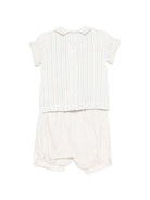Completo t-shirt e shorts per neonato La Stupenderia multicolore con motivo a righe 2CCCT61 D12 LA STUPENDERIA KIDS 