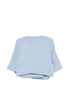 Cardigan per neonata Petit Bateau Kids azzurro con scollo a V A0GNS 01 PETIT BATEAU KIDS 
