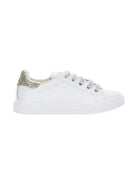 Sneakers per bambina Monnalisa bianche con glitter 87G006 7715 0001 MONNALISA KIDS 