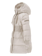 Piumino per bambina Monnalisa beige con cappuccio 17F102 6021 0003 MONNALISA 
