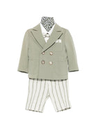 Abito per neonato Colorichiari verde con papillon abbinato MN508456 4937b 35 COLORICHIARI KIDS 