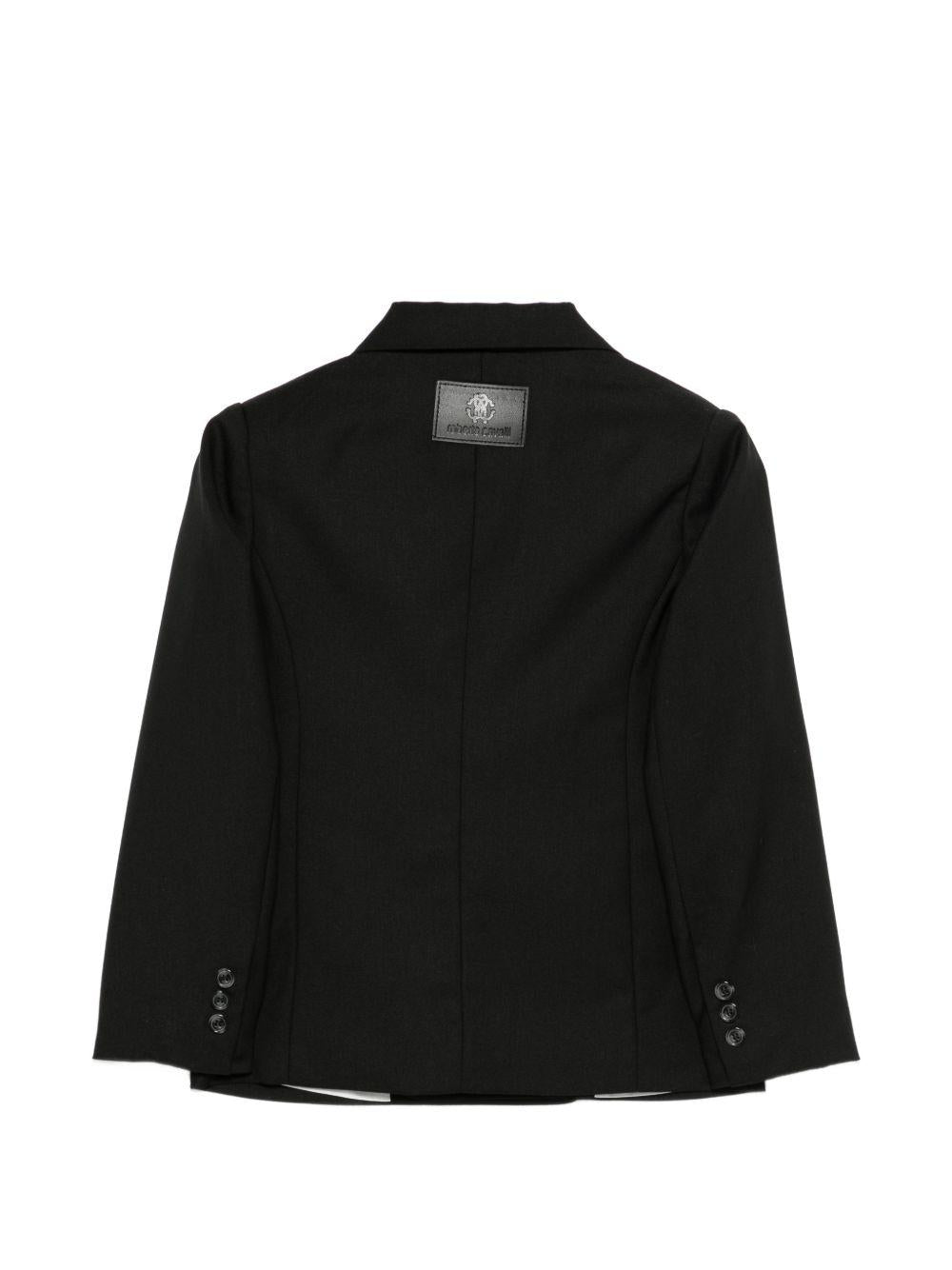 Giacca per bambino Roberto Cavalli Kids nera a doppiopetto CBP26119GC BLACK ROBERTO CAVALLI KIDS 