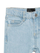 Pantaloni per neonato John Richmond Junior in denim con ricamo logo sul retro RIP26024JE DENIM BLUE LIGHT JOHN RICHMOND KIDS 