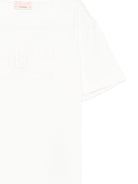 T-shirt per bambina Elisabetta Franchi La Mia Bambina bianco in cotone con logo EFTS2420JE006 0000 ElISABETTA FRANCHI 