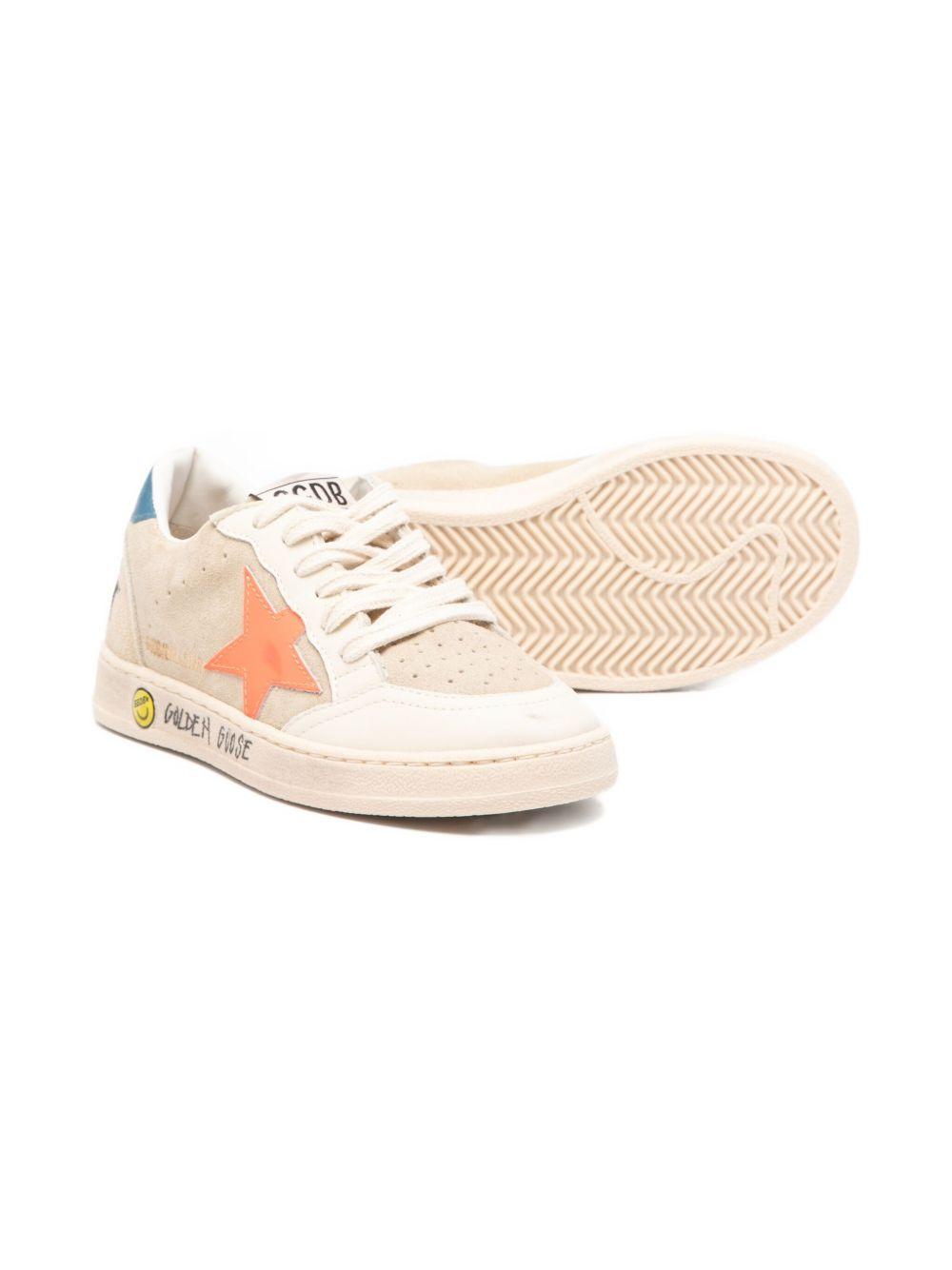 Sneakers Ball Star New per bambini Golden Goose Kids beige con dettaglio stella F00439F008050 15863 GOLDEN GOOSE KIDS 