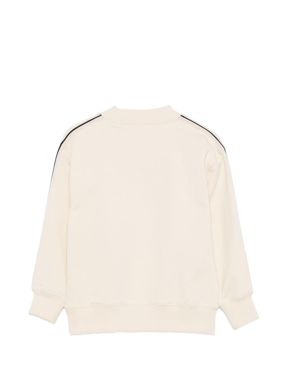 Felpa per bambino Palm  Angels beige con scollo rotondo PBBA012S26FLE005 092 PALM ANGELS KIDS 