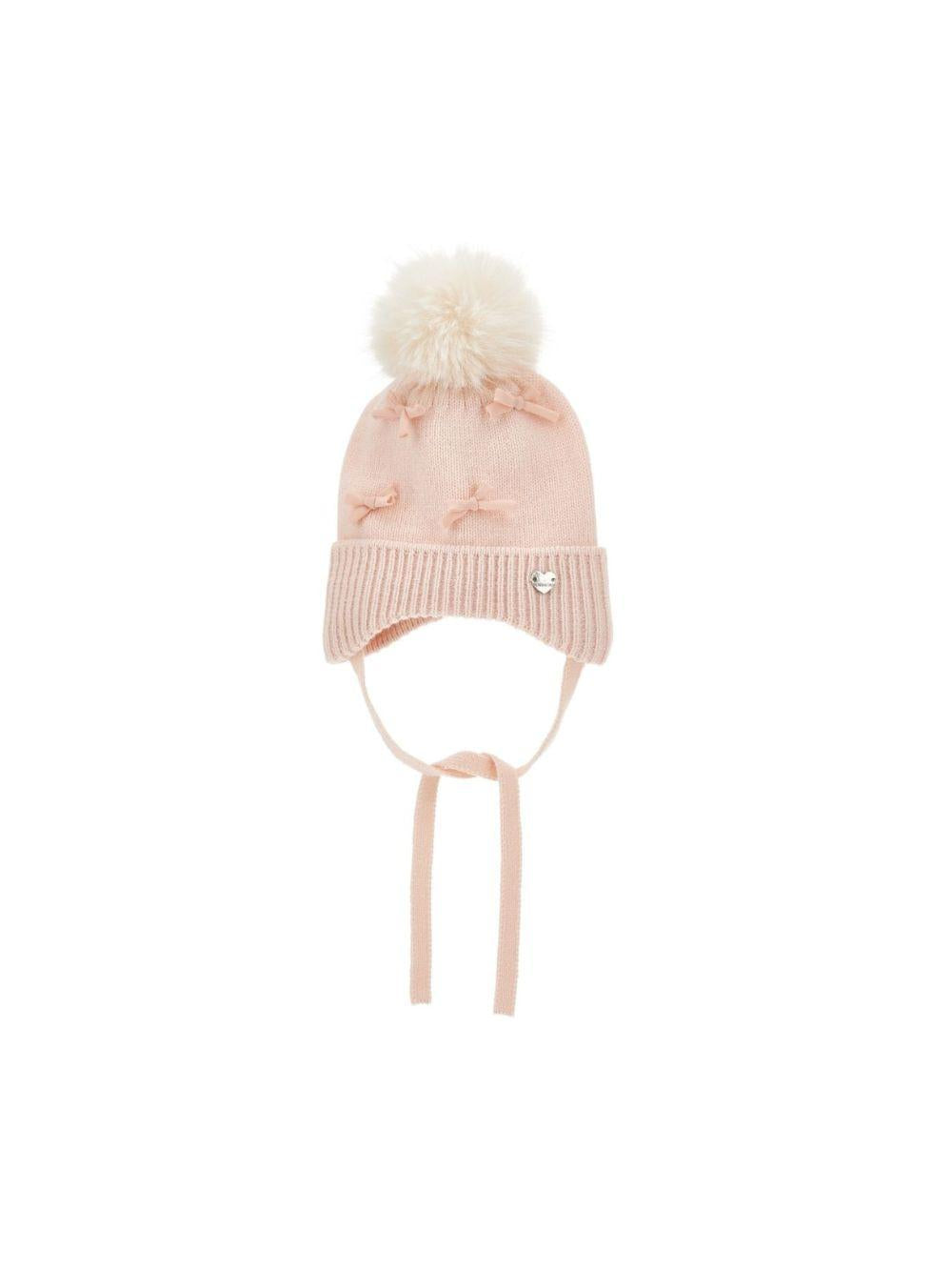 Berretto per neonata Monnalisa Kids rosa con dettaglio con fiocchi 37H005 8064 0091 MONNALISA KIDS 