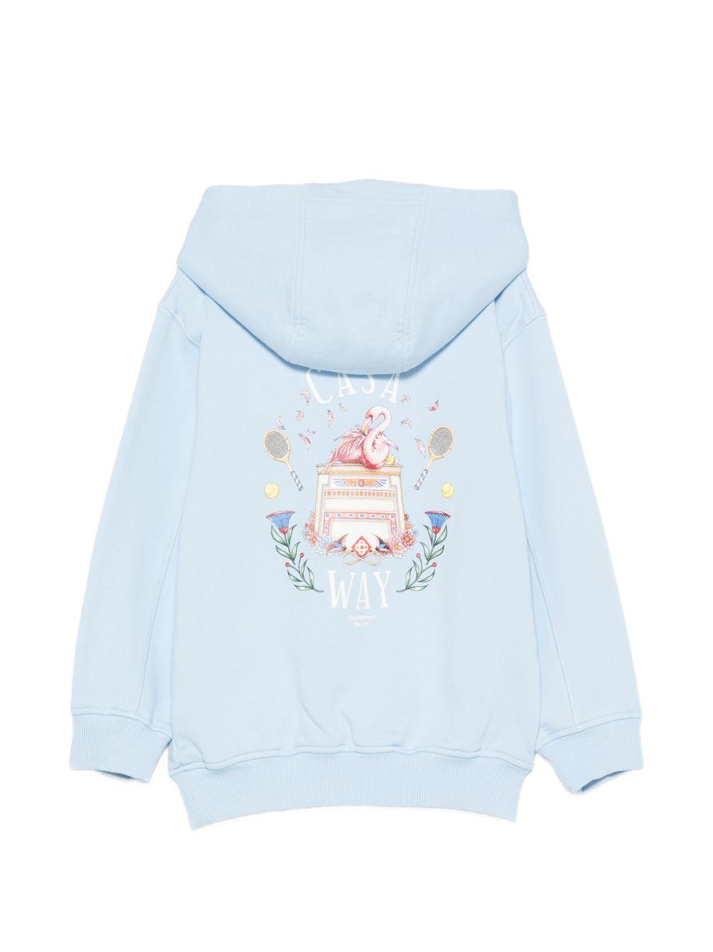 Felpa per bambino Casablanca Kids azzurra con stampa grafica KPF26JTP37202 CASAWAY CASABLANCA KIDS 