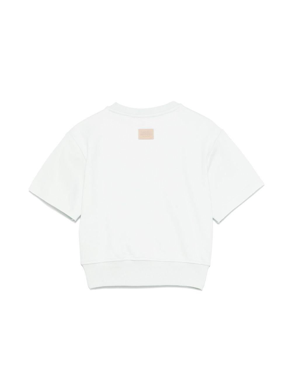 T-shirt con logo per bambino MSGM Kids celeste con orlo a coste S5MSJUSW167 MS013 MSGM KIDS 