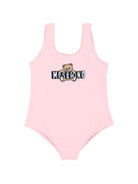 Costume intero per neonata Moschino Kids rosa con stampa Teddy sul davanti M2L00ALKA11 50209 MOSCHINO KIDS 
