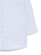 Camicia per neonato Boss Kids azzurro con logo ricamato J52681 77D BOSS KIDS 