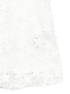 Abito in pizzo per bambina Balmain Kids bianco con ricamo a fiori BY1D51 U0263 100 BALMAIN KIDS 
