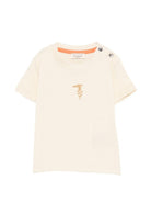 T-shirt per neonato Trussardi Junior beige con logo sul davanti TIP26048TS BEIGE N.E. TRUSSARDI JUNIOR 