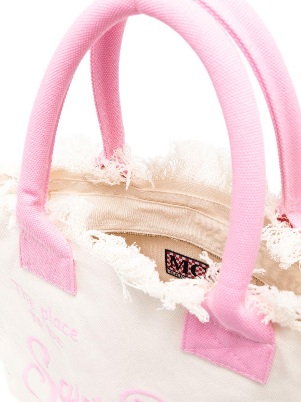 Borsa Vanity MC2 Saint Barth bianca con manici a contrasto VANI001 09476L MC2 ST. BARTH KIDS 