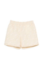 Shorts per neonato Fendi Kids beige con monogramma FF all-over BUF268 AY8C F1P2N FENDI KIDS 