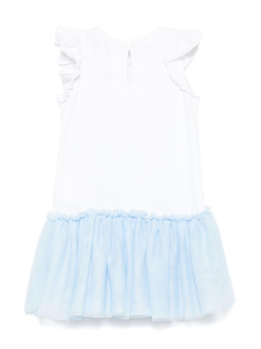 Abito per neonata Monnalisa bianco con stampa grafica x Disney 39E905 5002 9952 MONNALISA 