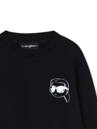 Felpa per bambino Karl Lagerfeld Kids nero con stampa Z31088 09B KARL LAGERFELD KIDS 