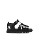 Sandali per bambina Versace Kids nero con placca Medusa 10179051A00138 1B00P VERSACE KIDS 