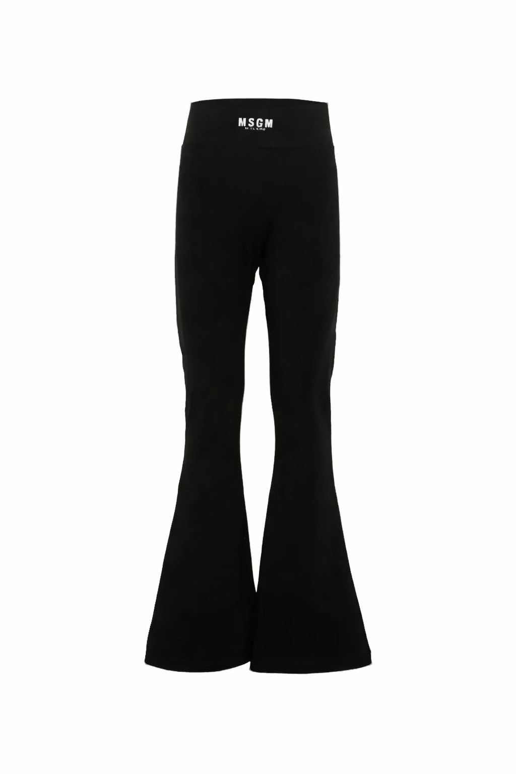 Pantaloni per bambina MSGM Kids neri con design a zampa S6MSJGPA071 110 MSGM KIDS 