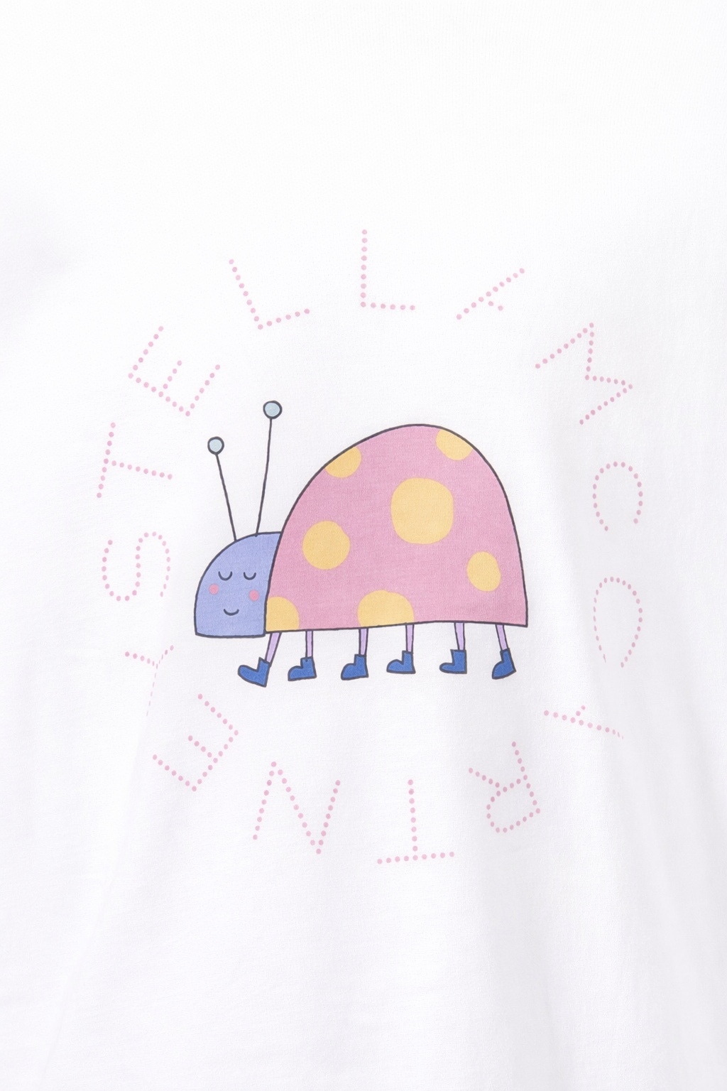 T-shirt per bambina Stella McCartney Kids bianca con stampa coccinella TY8A01 Z0434 101 STELLA McCARTNEY KIDS 