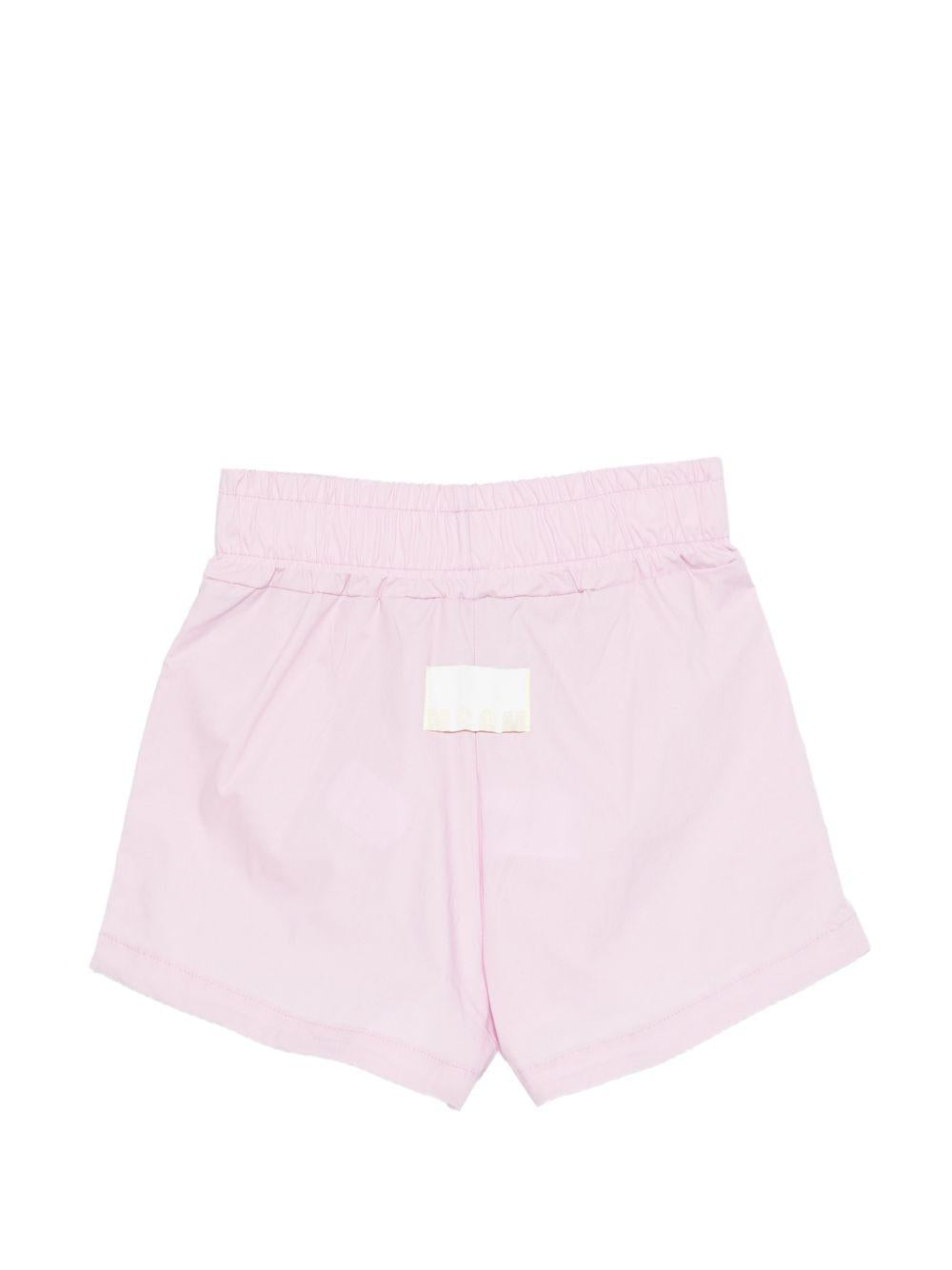 Shorts per bambina MSGM Kids rosa con vita arricciata S6MSJGSH164 MS070 MSGM KIDS 